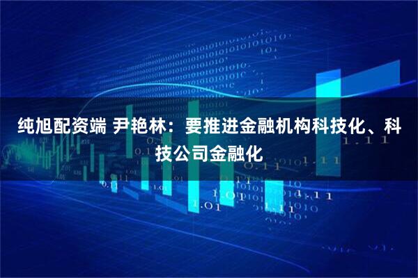 纯旭配资端 尹艳林：要推进金融机构科技化、科技公司金融化